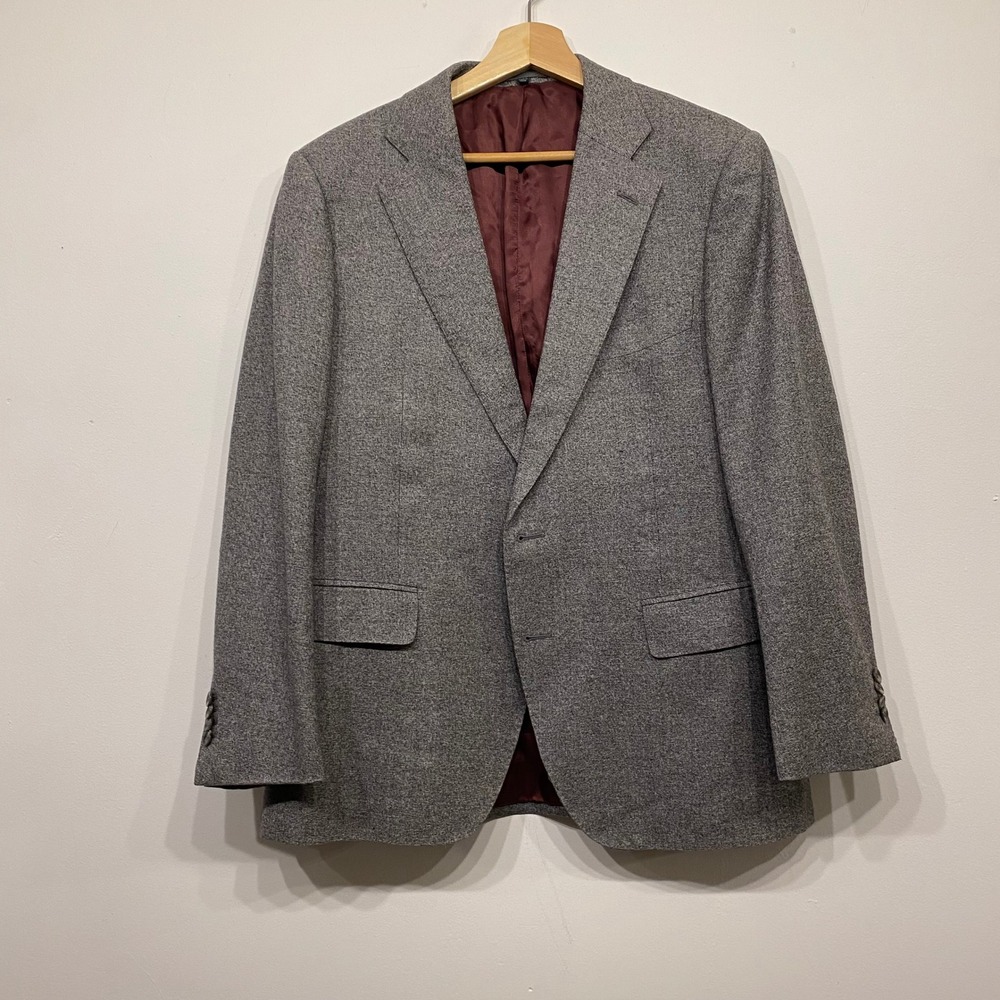 Suitsupply Grey Pure Wool Super 120s Blazer Sport Coat Estrato Italy UK 42S Mens